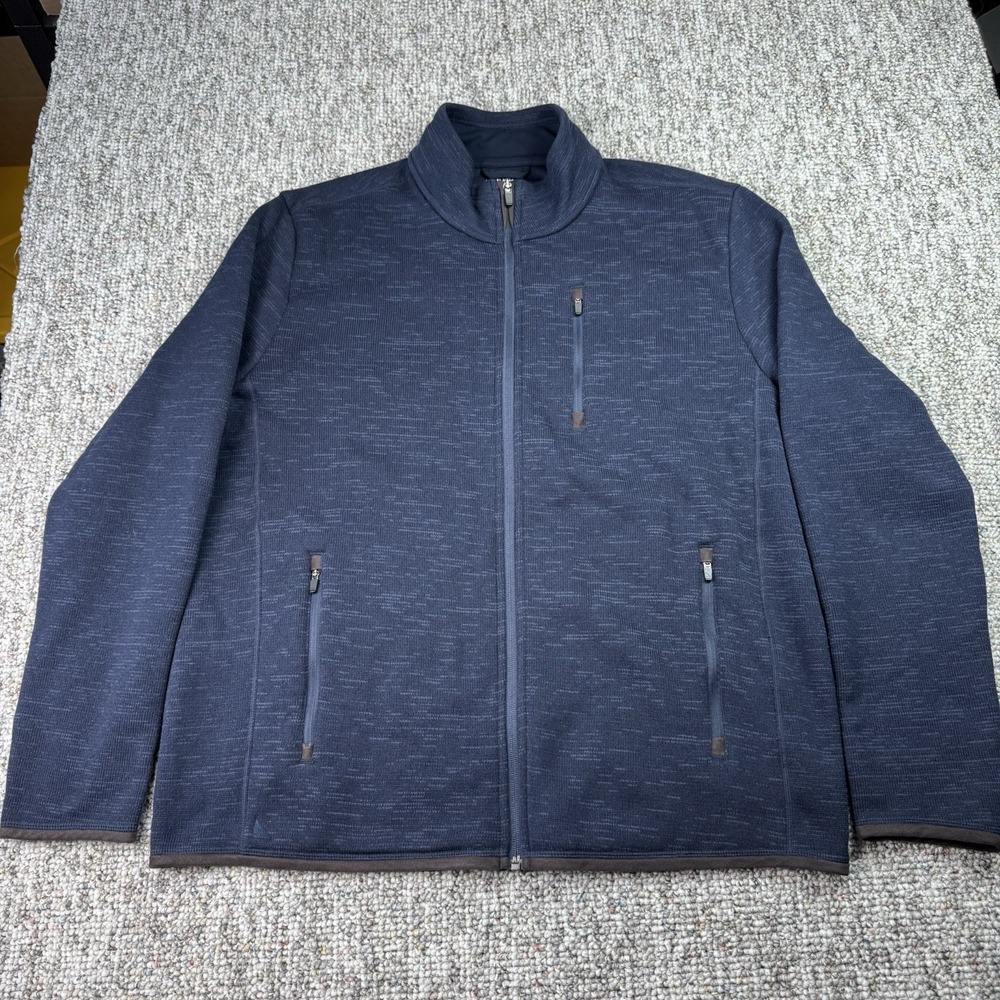 Untuckit Sweatshirt Mens XL Kezoh Fleece Full Zip Blue Outdoors Camping Hiking